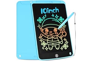 BlueSwan Drawing Board, 10 Inch LCD Writing Tablet, Electronic Drawing Tablet, Mess Free Colouring Birthday Gift, Kids Toys, Preschool Early Education Toys for Ages 3-8, Toddler Travel Games,Blue