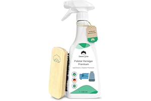 Nettoyant Premium pour Canapés & Sièges Auto, Nettoyant Durable pour Canapés 500ml, Nettoyant pour Canapés & Meubles Rembourrés avec Brosse, Emma Grün Détachant Canapé d'Allemagne