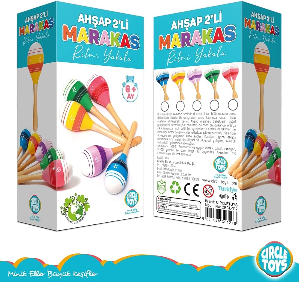 Circle Toys Ahşap Marakas 2'li