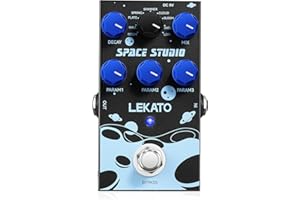 LEKATO Reverb Pedal 9 Digital Reverb Effects Gitarren-Effektpedal für E-Gitarre