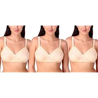 CEE 18 Women's Cotton Hosiery Non-Padded Non-Wired Maternity Bra (Pack of 3)