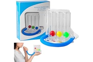 TMRBBESTY Entraîneur Respiratoire Profond,Entraîneur Respiratoire à 3 Chambres,Appareil Exercice Respiratoire,Exerciseur pulmonaire à respiration profonde,Pour la Thérapie du Langage et la Fonction Pulmonaire