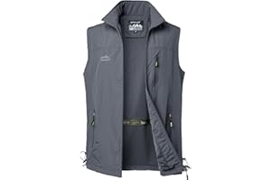 KTWOLEN Gilet Uomo Tipo Caccia Estivo Leggero Gilet da Pesca da Uomo Gilet ad Asciugatura Rapida Giubbotto da Fotografico Giacca Lavoro Senza Maniche
