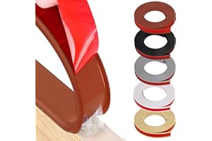 HeiPen U-Form Selbstklebend Möbelkantenband, 40mm x 3m Flexible TPE Faltbarer Kantenschutz Gummi für Schrankkanten, Abschlussleiste, Deckenkanten, Arbeitsplatten (Braun, 40mm x 3m)