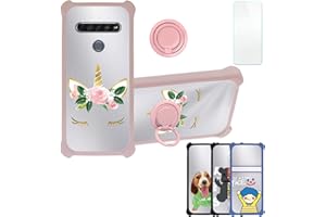 Aroepurt Funda para LG K61 Funda Compatible con LG K61 Case Carcasa [con 9H Dureza HD Protector Pantalla] PC + Silicona Soporte DYF-HJS