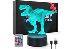 Fullove Regalo 5 6 7 8 9 Anni Bambino, Giocattoli, Idee Regali Ragazzi 7 8 9 Anni, 5-10 Anni, Comunione Compleanno Natale Bambini 7 Anni Lampada Dinosauro Maschio
