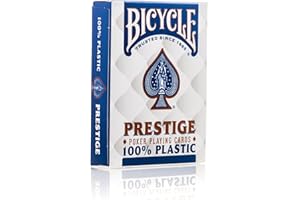 Bicycle F44100 - Prestige - Jeu de Cartes 7 ans to 99 ans Professionnel en Plastique - Coloris aléatoire