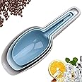 Leavens Set of 3 Multi-Purpose Kitchen Scoops Bar Scooper for Canisters, Flour, Powders, Dry Foods, Candy, Coffee Beans and Pet Food, Measuring Spoon, Portion Measuring
