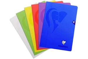 Clairefontaine 303125C Zeszyt zszywany Mimesys - A4 21x29,7 cm - 80 stron w linie z marginesem - biały papier 90 g - okładka Polypro - kolor losowy