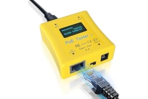 ZHANGQING PoE Tester- Power Over Ethernet Tester to Determine Voltage, Current and Power Consumption on Network Cable - Identify PoE and Troubleshoot Connection Problems - DC Power Supply