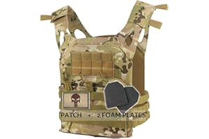 InfantryPro Gilet Tactique Airsoft Gilet Tactique gendarmerie porte plaque militaire Protection Airsoft equipement Airsoft pistolet airsoft replique arme bille Gilet Par Balle airsoft sniper air soft