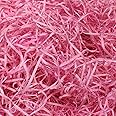 CRAFTY WHEELS Wooden Shredded Paper Grass for Packing (1 Pack of 80grm) Decoration, Hamper, Basket Filling, Gift, Box, Craft, DIY Raffia Confetti Paper Fillers Strips(Pink)