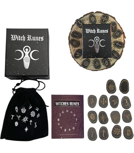 Runes Vikings En Aventurine Verte - Set De 25 Pierres Gravées + Sac Et Guide PDF - Divination