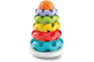 Clementoni Stacking Rings Baby Klocki, Wielokolorowy, Od 6 miesięcy