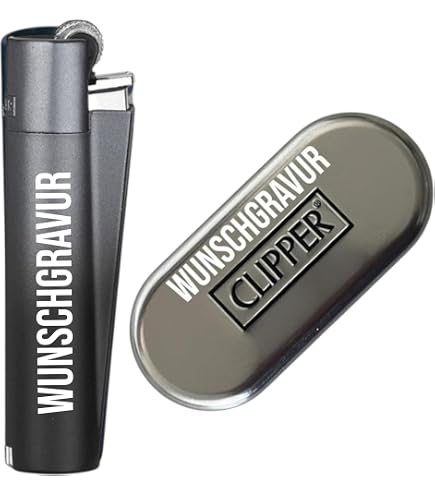 Clipper Metall Gas-Feuerzeug – Gradient Purple, Nachfüllbar – Mit SOFORTGRAVUR (bis Zu 10 Zeichen)