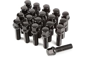 GASUPPLY Kit 20 Bulloni Ruota Filetto Lungo 45mm per Distanziali Ruota I M14x1,5x45mm I Testa Sferica R13 I Chiave 17mm I Compatibili con originali cerchi in lega Audi e VW