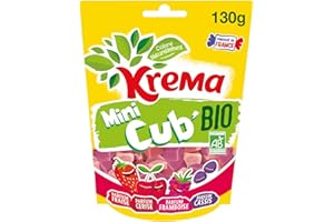 Krema Bonbon Mini Cub Bio Fruits Rouges, 130g (l'emballage peut varier)