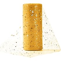 14.8cm X 25 Yards Rouleau Tulle Pailleté, Tulle Ruban Pailleté, Bobine