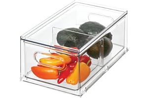 iDesign The Home Edit Series, Cubo de plástico reciclado dividido para el frigorífico