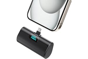 HETP Power Bank 5200mAh, Ultra-piccolo&Ultra-compatto Caricatore Portatile USB C PD Ingressi&Uscite Mini Powrbank Batteria Esterna per iPhone 17/16/15 Android Samsung Galaxy Note Huawei iPad Pro/Air-Nero