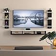 SNQ TV Unit, Tv Unit for Living Room (Black & White) Engineered Wood, 130 x 20 x 72 Centimeters