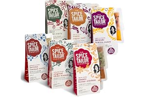 The Spice Tailor - Indisk curry matlagningssås kit 6-pack blandat urval - smörkyckling, eldig goan, Tikka Masala och Keralan kokosnöt curries