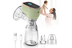 HyAdierTech Tiralatte Elettrico, Tiralatte Ricaricabile con 3 Modalità e 9 Livelli, Forte Aspirazione Pompa per Allattamento, Tiralatte Neonati Elettrico Portatile, Coppette Raccogli Latte Materno