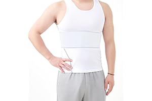 Lixinsunbu Ceinture abdominale de compression pour poitrine Ceinture de poitrine élastique, blanc, Universal Male