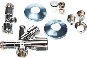 Schell Comfort 108620699 Tap Connection Set Sanitary Connection Set for Cold and Hot Water Connection Single Hole Fittings + Device Connection Brass Chrome, 108620699