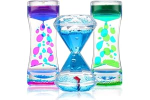 COOZI 3-Pack Lava Lamp Effect Sensory Bubble Tube - Calming Bubble Lamp for Kids & Adults, Sensory Tube Hourglass Toy, Relaxing Desk Decor & Gift Idea for Home or Office