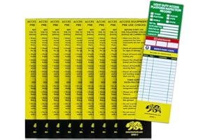 BearTOOLS Platform Safety Tag Inserts (10 Pack) – Weatherproof, Clear, Accessible Records for Moving & Stationary Platforms – For Scaffolding, Ladders, Towers