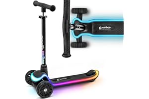 Cariboo Patinete Niño De 3 Años con 3 Ruedas Scooter Infantil con Manillar Ajustable En Altura LED Luces LEDstar