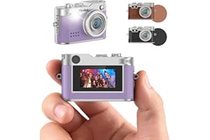 Mini Camara de Fotos Violeta, Rollei Cámara Digital Vintage Pequeña FHD 1080P con Pantalla a Color de 0,96 Pulgadas 2 MP Camera Fotos Compacta con Flash y Grabación, Mini-Cámara-Digital-Pequeña