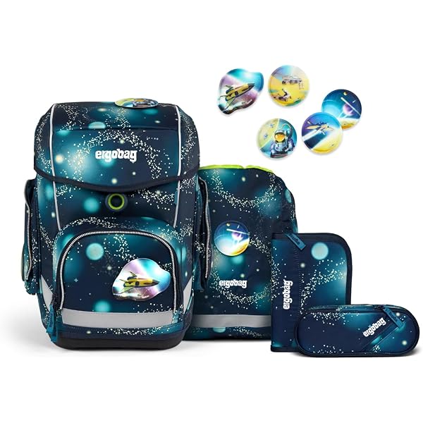 Ergobag Cubo Schulranzen Set – Ergonomischer Rucksack Für Die Grundschule, 6-teilig, Mit Sportbeutel