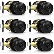 Lanwandeng (2 Pack) Bouton De Porte D'Entrée Avec Serrure Et Clés, Serrures De Porte Extérieure/intérieure Avec Tournevis Pour Chambre Ou Salle De