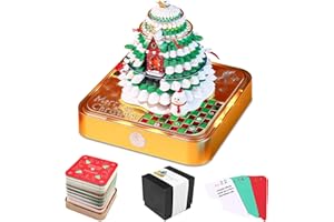 SZHHRXI 2026 Calendrier 3D de Bureau, Bloc Note 3D D'art À Déchirer, Déchirable Calendrier con Lumière, 3D Papier Sculpture Memo Pad, Cadeaux Créatifs, Décoration DIY de Bureau à la Maison (Sapin de Noël)