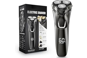 Veaprizper Electric Razor for Men Cordless: Wet/Dry Shavers IPX6 Waterproof - USB Rechargeable Beard Shaver with Pop-up Trimmer & SkinProtect Technology for Travel Home