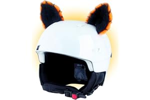 Crazy Ears Helm-Accessoires Ohren Katze Tiger Lux Frosch, Ski-Ohren geeignet für Skihelm, Motorradhelm, Fahrradhelm und vieles mehr