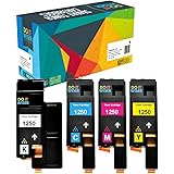 Do it wiser 1250C Compatible Toner Cartridge Replacement for Dell 1250 1250C 1350cnw 1355cn 1355cnw C1760 C1760nw C1765 C1765