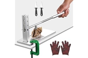 URCheers Pelador de ostras de acero inoxidable, herramienta resistente para pelar mariscos, abridor profesional con base y 2 guantes