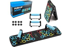 YINGERTOOL 17 in 1 Faltbare Push-Up Liegestütz Brett mit Handgriff für Muskeltraining Effektiv Für Männer Frauen Liegestützgestell