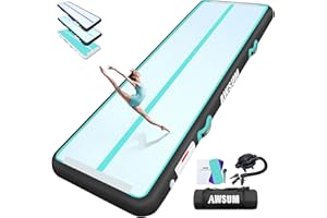 ‎AWSUM AWSUM Air Matte Aufblasbare Gymnastikmatte 2/3/4/5/6M Tumbling Matte Tumble Track Outdoor Aufblasbar für Yoga Fitnessstudio Zuhause mit Luftpumpe 10CM 20CM hoch