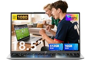 ACEMAGIC 2025 Ordinateur Portable 18.5 Pouces,8000 mah Processeur Twin Lake N150 (jusqu'à 3,6 GHz) 16 Go Ram DDR4 512 Go SSD Extension 2 to, WiFi 5G,Bluetooth 5.0, HDMI, USB3.2,Type-C,Laptop