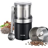 KYG Coffee Grinder Electric Grinder for Seed, Pepper, Flax Seeds with Removable Bowl Spice Grinder 300W Washable Stainless St
