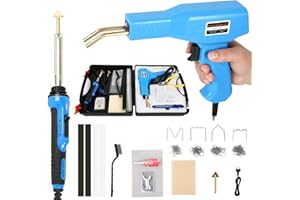 MAXANT Plastic Welding Machine Car Bumper Repair Kit, 2 in 1 Bumper Thermal Straightener, 50W Plastic Welding Repair Kit, Hot Stapler with 300pcs 8 Types Welding Rods for Auto Bumper