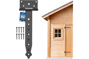 KOTARBAU® Bisagra de 250 mm - Revestimiento de Polvo - Bisagras negras en T - Herrajes para Puertas de Madera