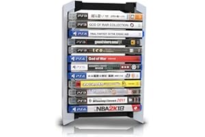HEATFUN PS5 Game Stand, Hard and Sturdy Storage Tower Compatible with PS4/PS5/Xbox series games - Up to 12 Games