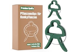 Miuezuth Pack of 48 Plant Clips for Tomatoes, Cucumbers, Climbing Roses and Other Climbing Plants, Sturdy High-Quality Plant Clips, Trellis for Plants (24 Large + 24 Small)