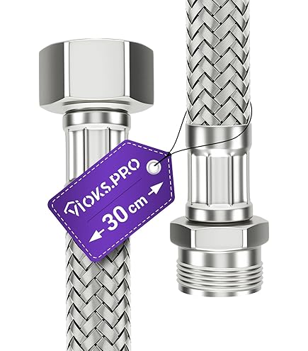 Flexschlauch Verlängerung 300mm - Edelstahl Panzerschlauch Für Wasserhahn & Spülkasten