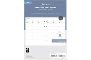Filofax A5 Minimalny tydzień do wyświetlenia z terminami pionowe 5 języków 2026 dziennik 26-68593